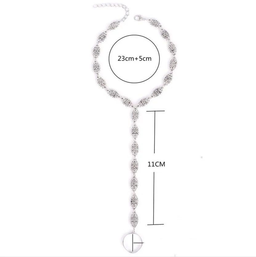 Simple fashion retro hollow carved beach Anklet