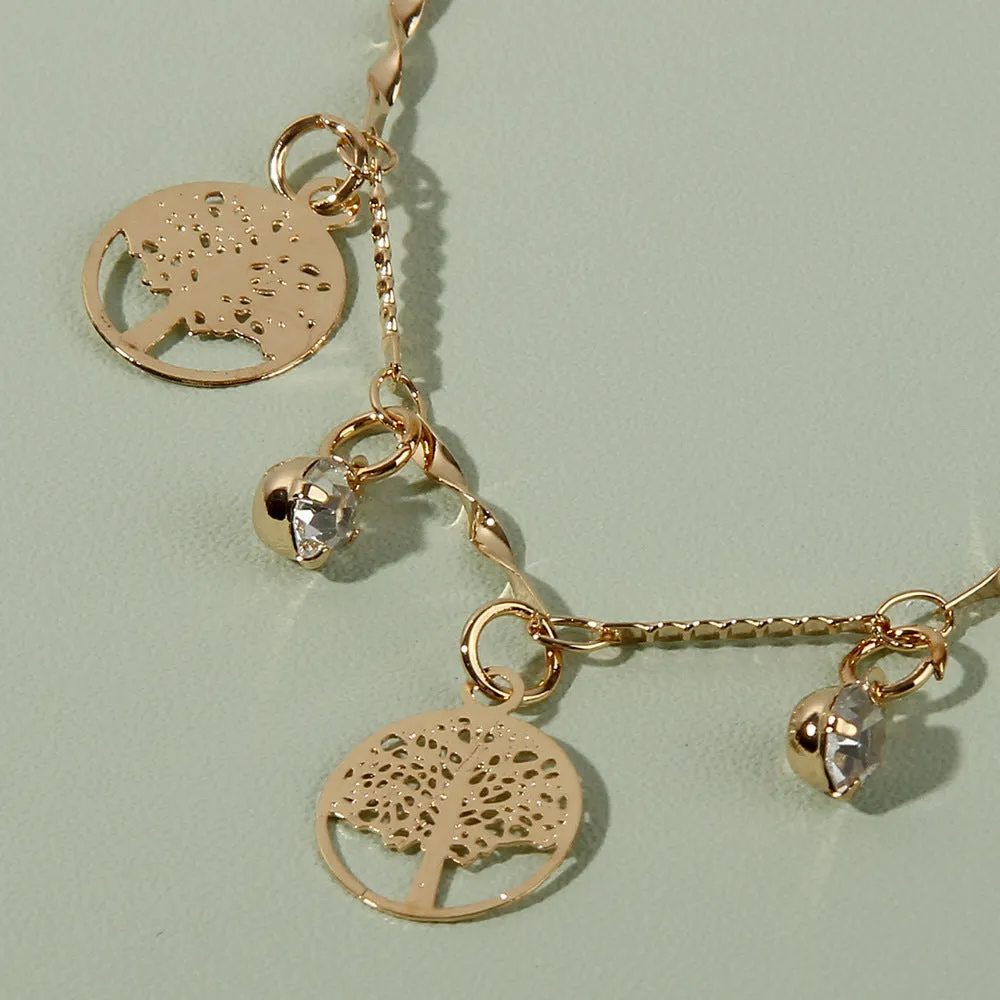 Small Tree Pendant Anklet Personality Fashion Metal Body Chain