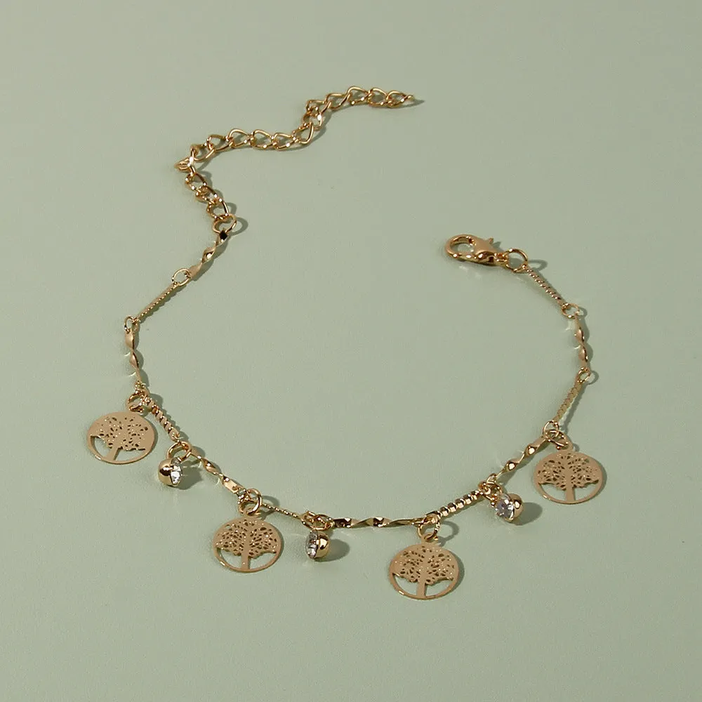 Small Tree Pendant Anklet Personality Fashion Metal Body Chain