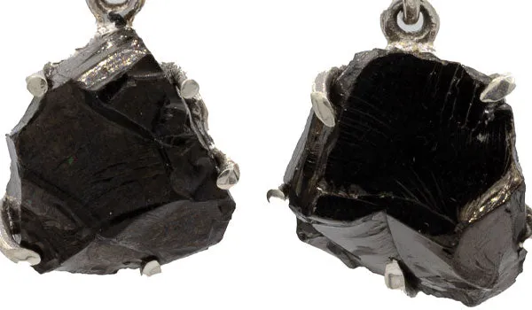 Sterling Silver Shungite Gemstone Earrings