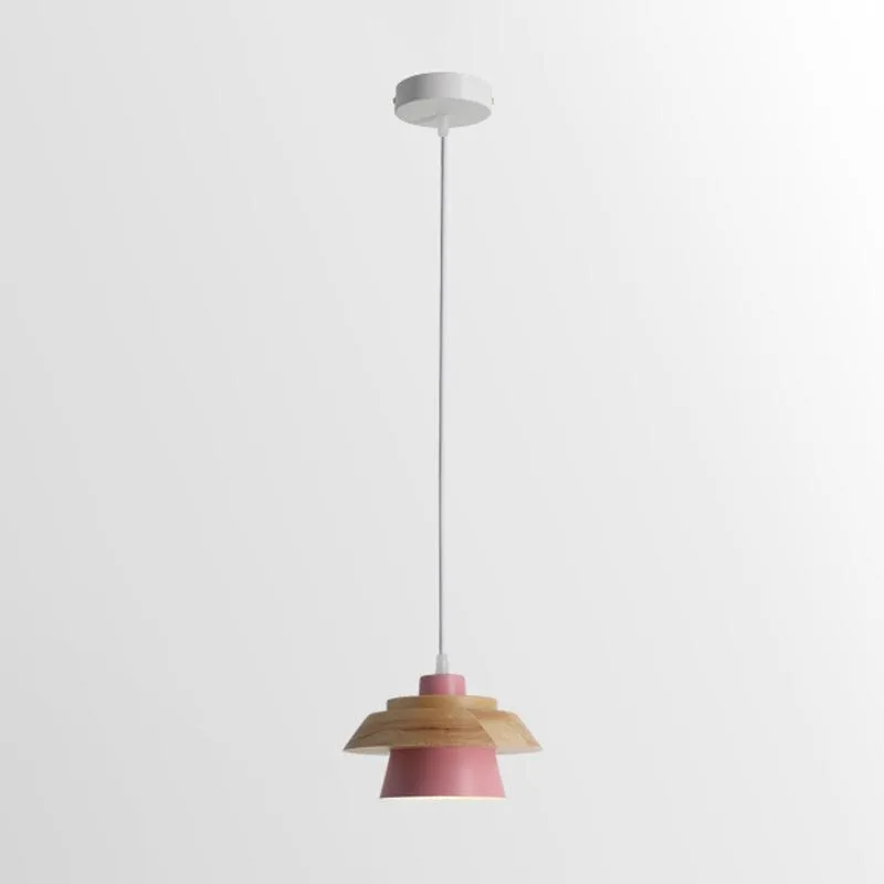 Stone Wood Pendant Lamp