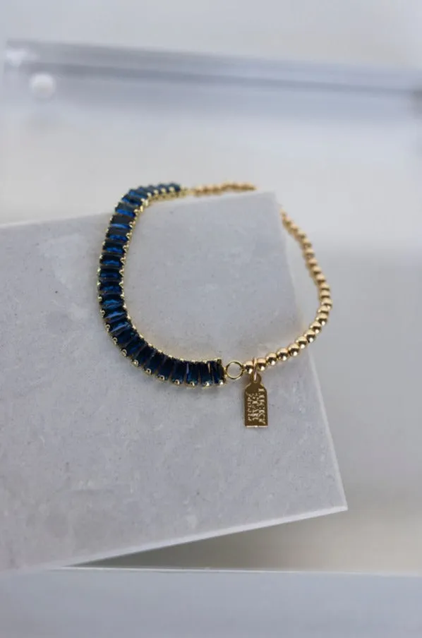 Stretch Tennis Bracelet, Blue