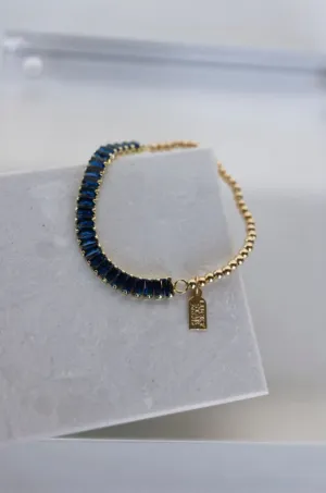 Stretch Tennis Bracelet, Blue