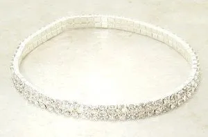 Swarovski Austrian Crystal Anklet in White Gold Overlay