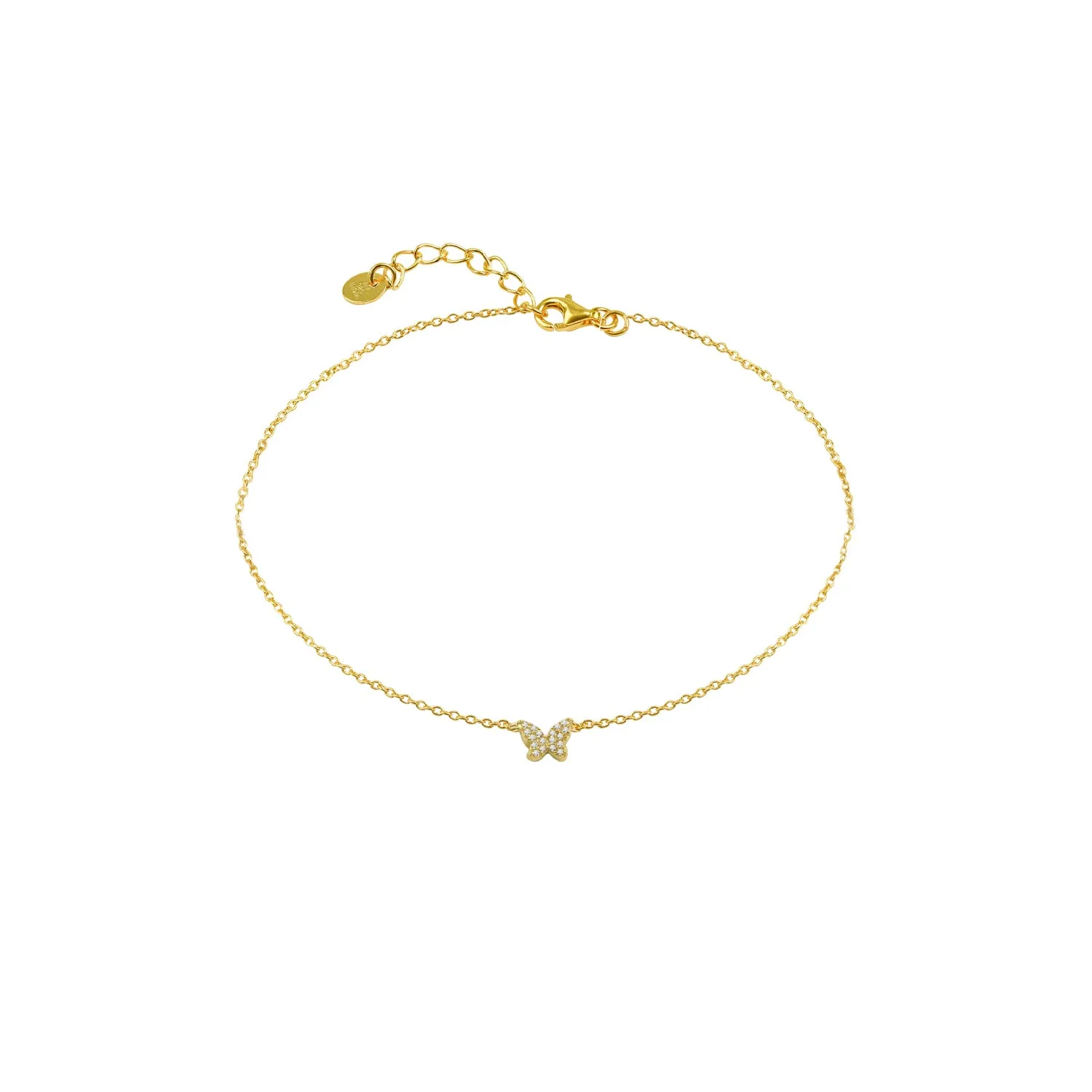 THE SINGLE BUTTERFLY PAVE' ANKLET