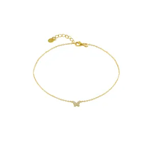 THE SINGLE BUTTERFLY PAVE' ANKLET