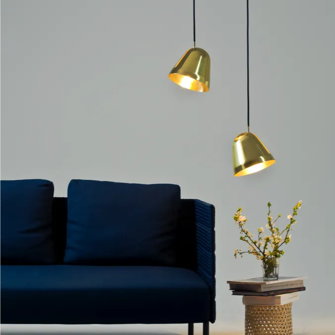 Tilt Brass Pendant - Large