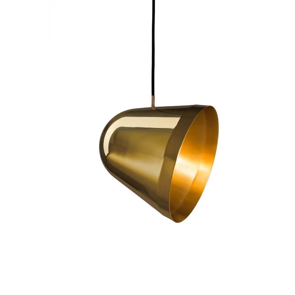 Tilt Brass Pendant - Large