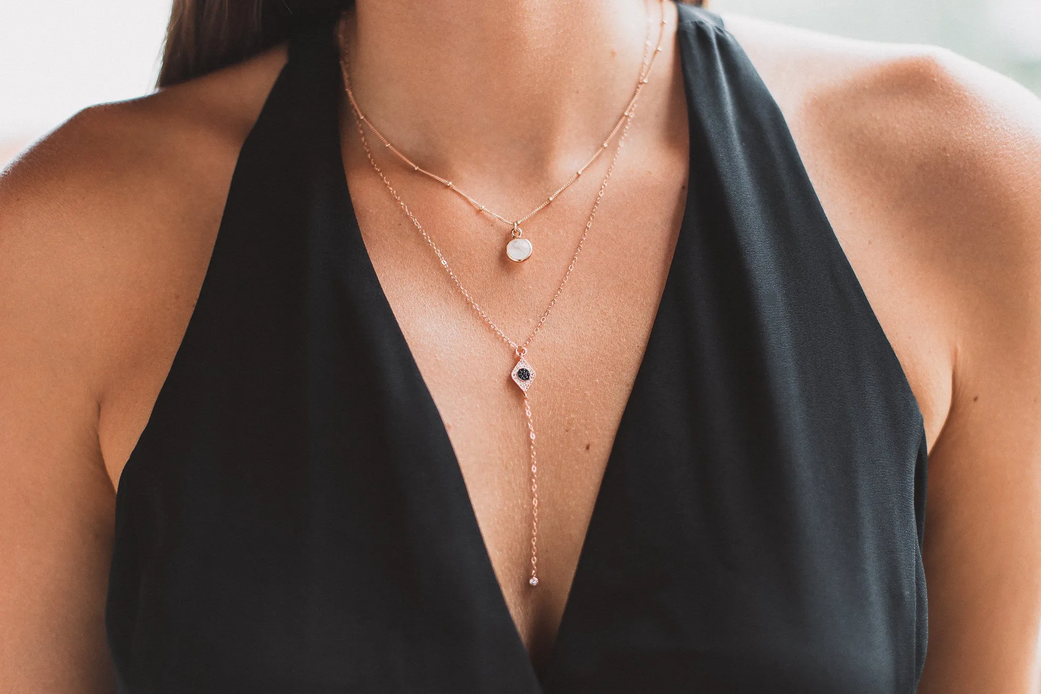 Tiny Moonstone Necklace