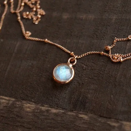 Tiny Moonstone Necklace