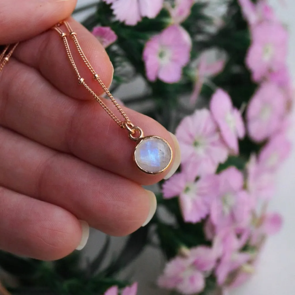 Tiny Moonstone Necklace