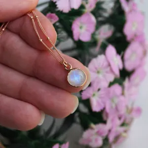 Tiny Moonstone Necklace