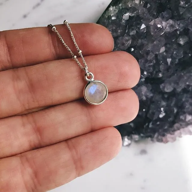 Tiny Moonstone Necklace