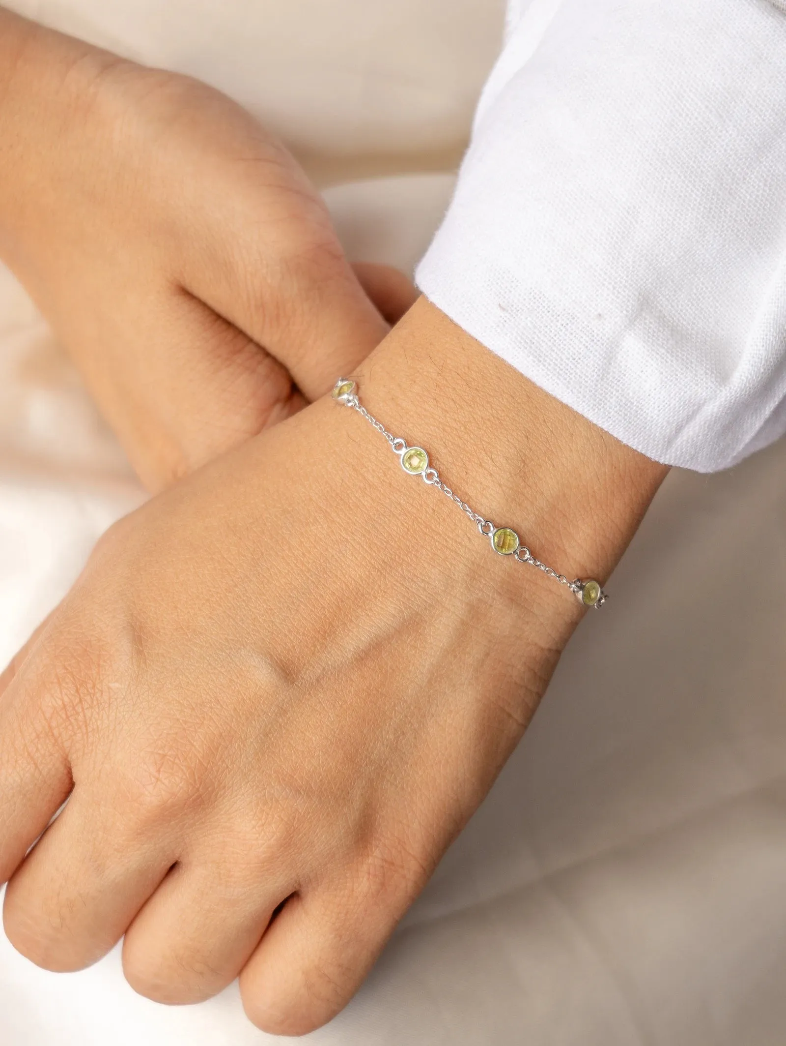 Tiny Symphony Peridot Bracelet