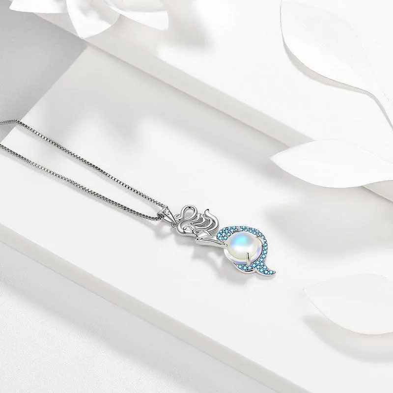 Tokyo Mart Mermaid Pendant Necklace Jewelry Women Girls Birthday Gift 925 Sterling Silver