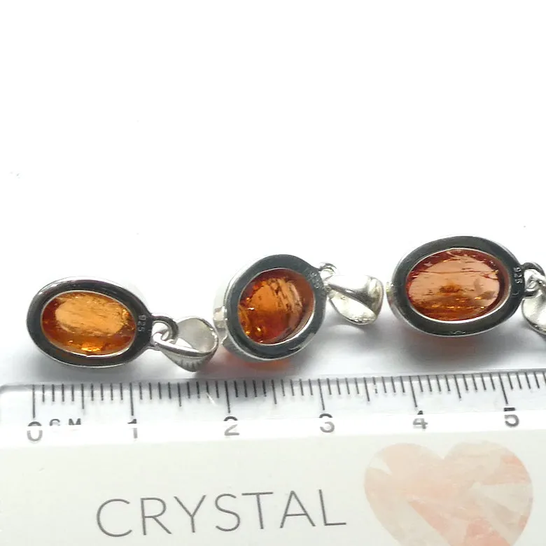 Topaz Pendant, Golden, Oval Cabochon, 925 Sterling Silver