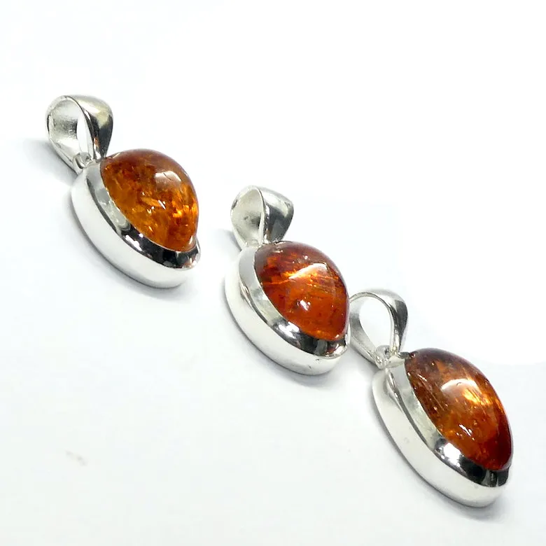 Topaz Pendant, Golden, Oval Cabochon, 925 Sterling Silver