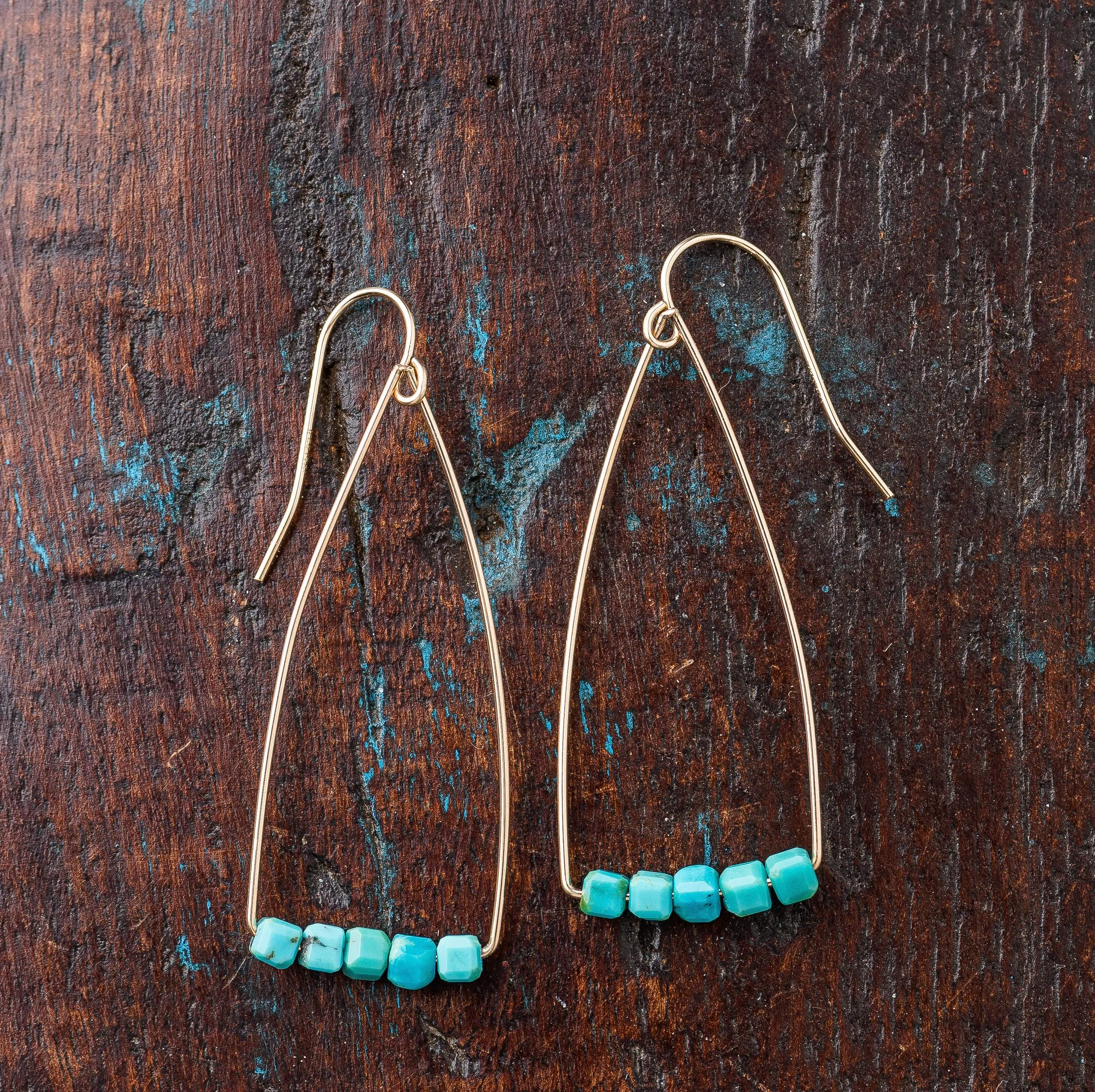 Turquoise Petite Cubist Earrings