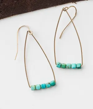 Turquoise Petite Cubist Earrings