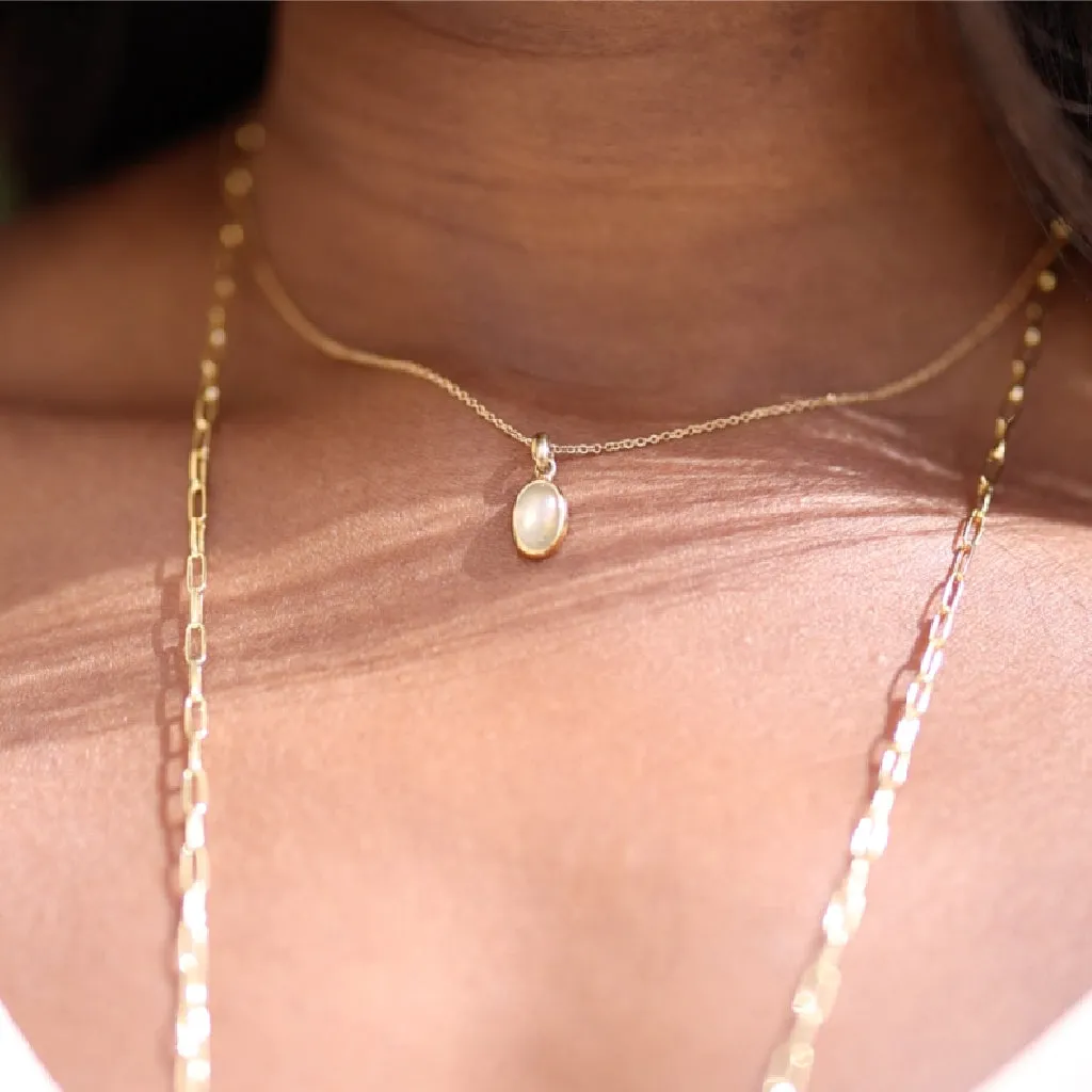 Vida Citrine Oval Pendant Necklace