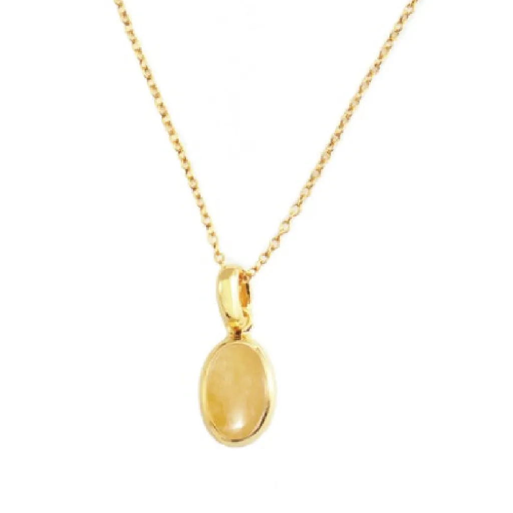 Vida Citrine Oval Pendant Necklace