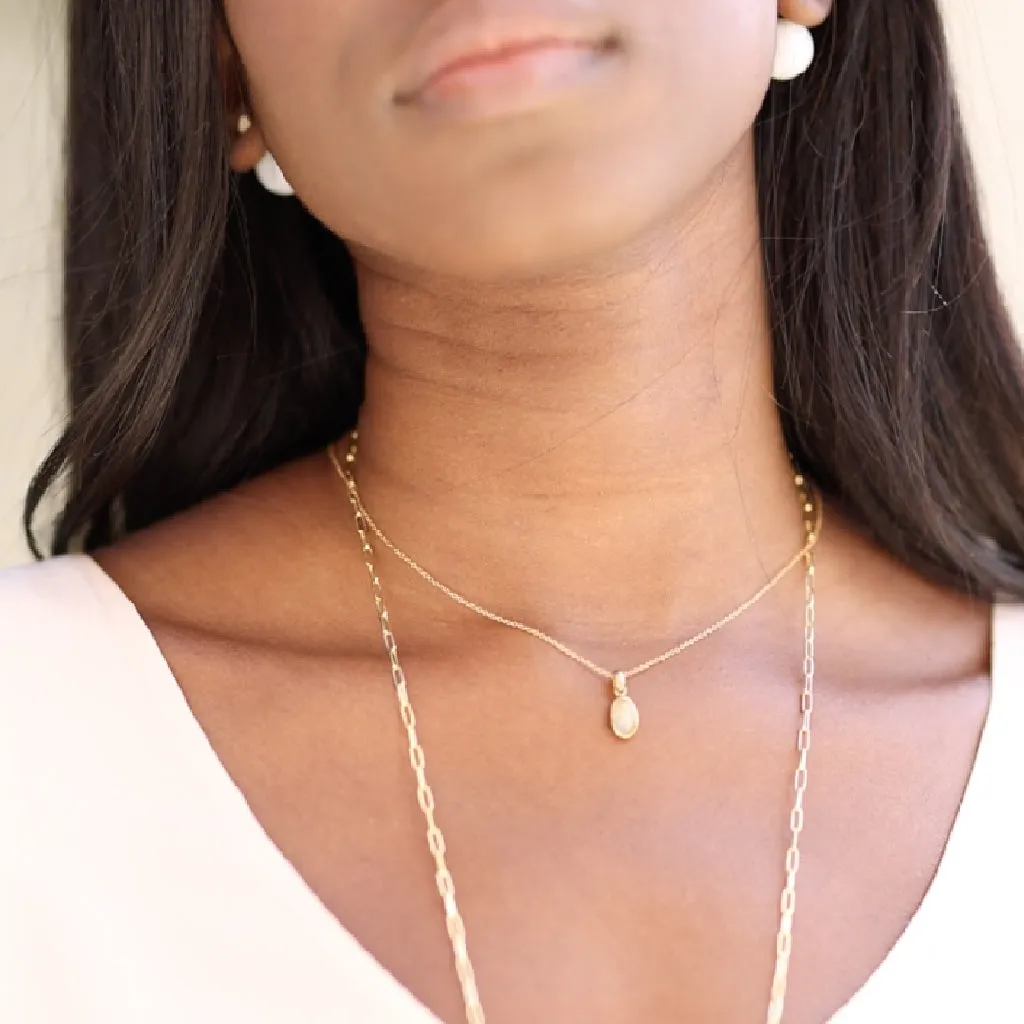 Vida Citrine Oval Pendant Necklace