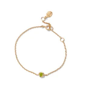 Winkie Bracelet, Peridot, Gold